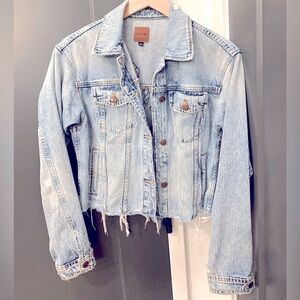Joe’s Jeans Cropped Distressed Denim Jacket size 0 XS